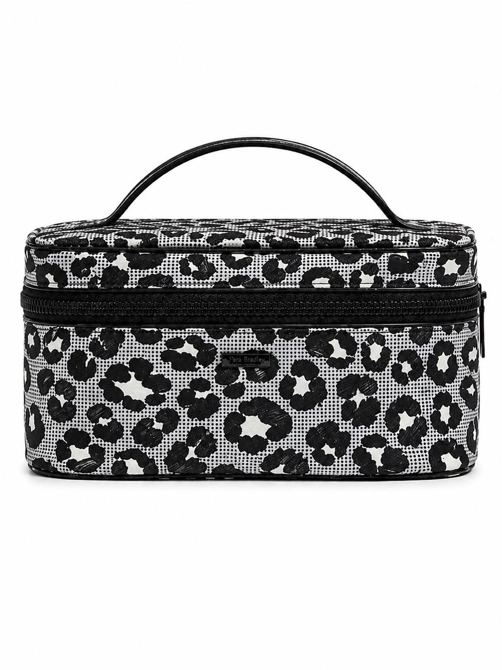 Maison Scotch / Scotch & Soda Black/Gray and White Leopard Cosmetic Case